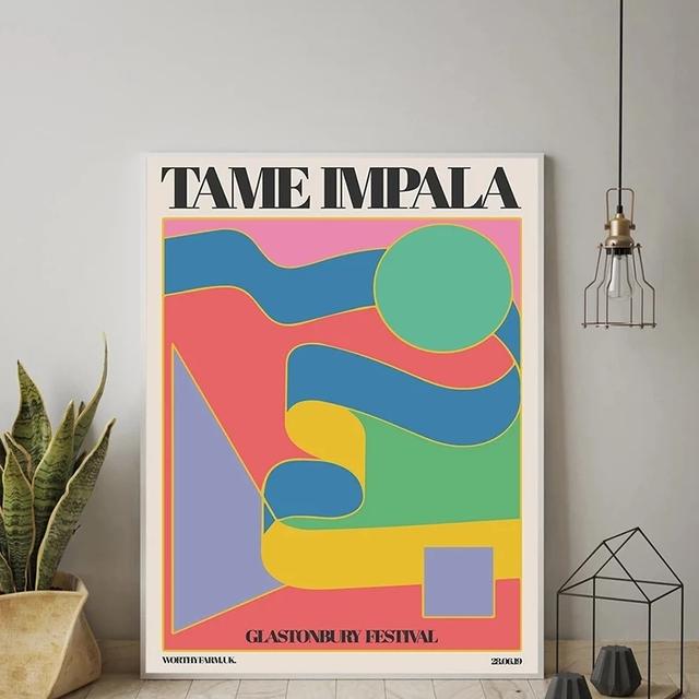 Tame Impala Psychedelic Poster und Drucke Rockmusik Band Tour Kunst Leinwand Malerei Wand Kunst Bilder für Wohnzimmer Home Decor 21cm×30cm NoFrame