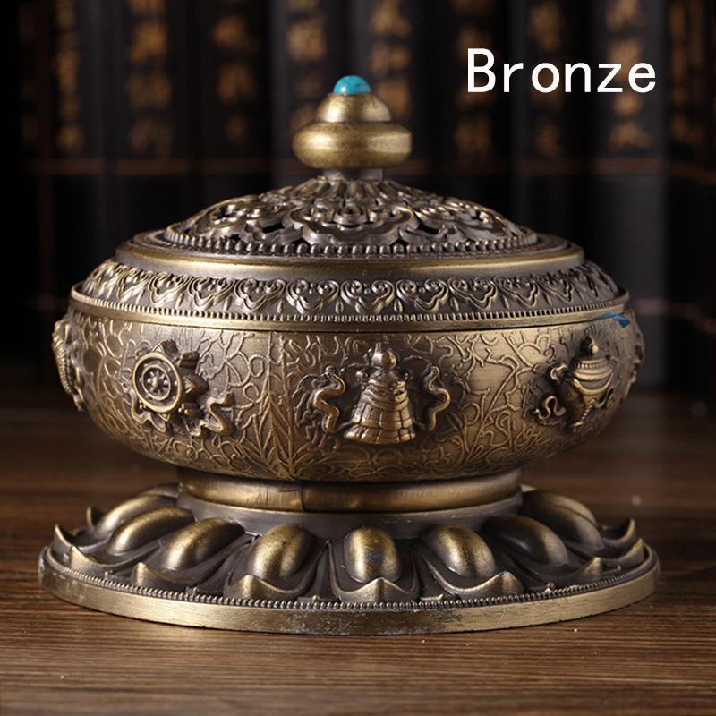 Räuchergefäß Buddhismus Buddha Halter Sandelholz Räuchergefäß Metall Handwerk Heimdekoration bronze