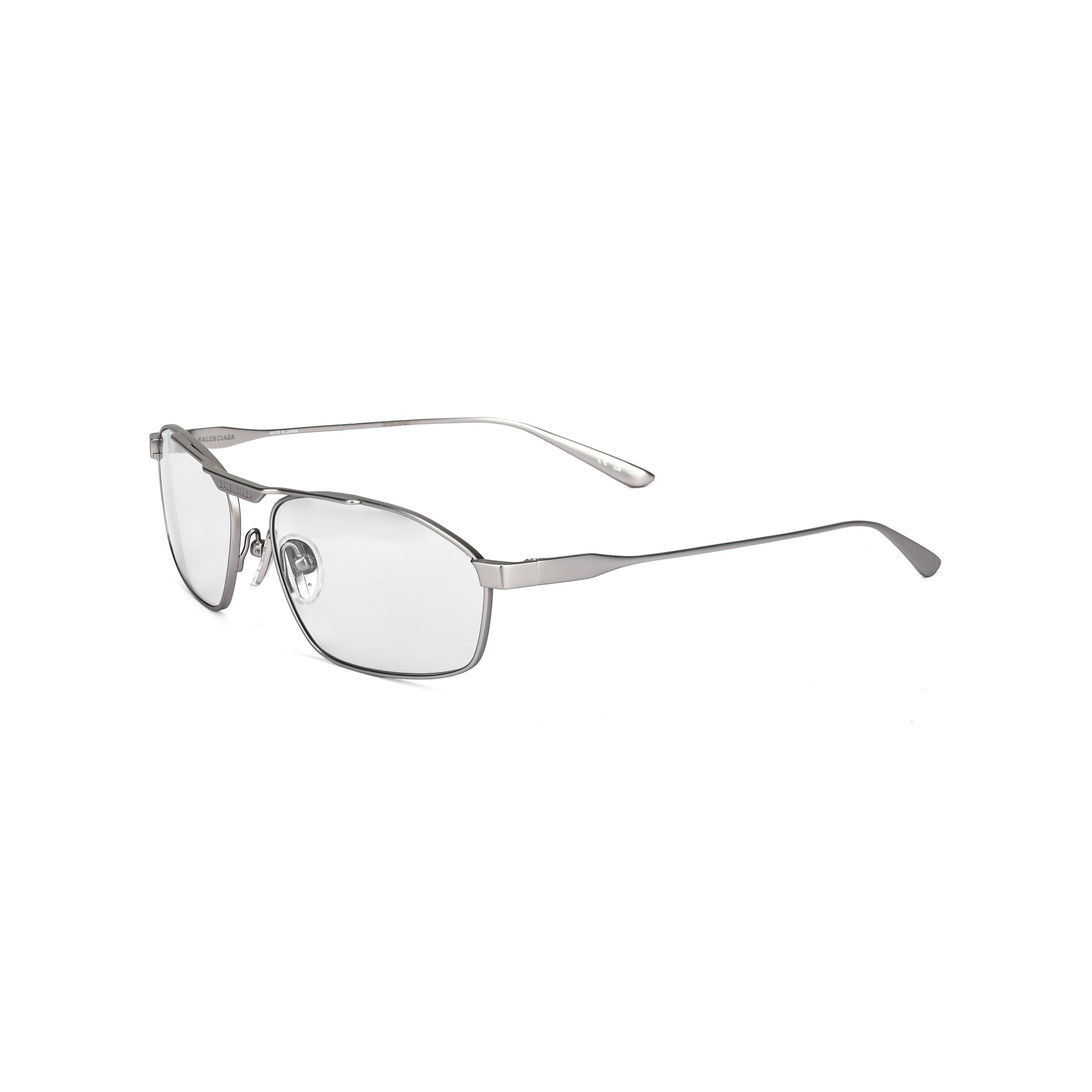 Balenciaga Original Marken Design Unregelmäßige Form Sonnenbrille Herren Sonnenbrille Silber BB0416S-004 Basic Packaging-Eyeglass Case gray