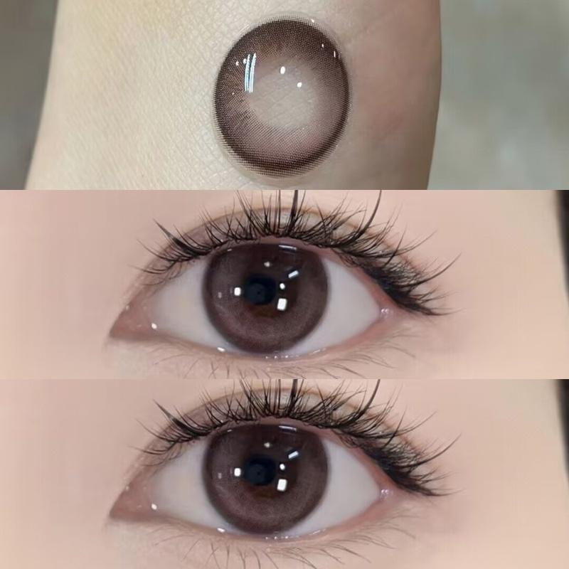 MillCreek Myopie-Kontaktlinsen 14,2 mm Hochwertige Linsen Make-up Ein Jahr Nutzung -8.00 braun