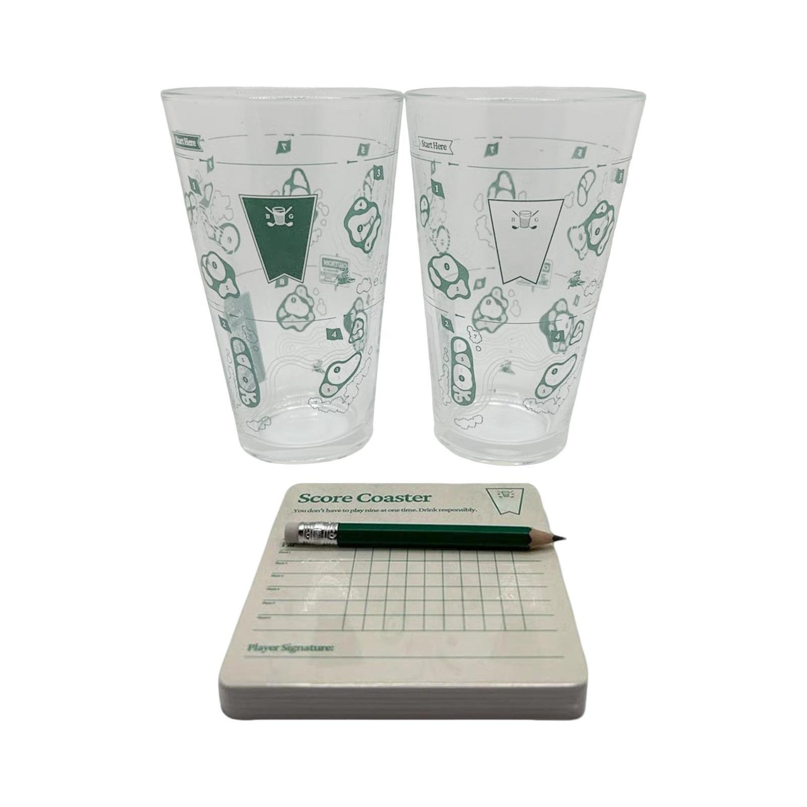Der 9-Loch-Golfplatz Ein Bierglas, Lustige Weihnachtsgeschenke für Golfliebhaber 1ml One Size