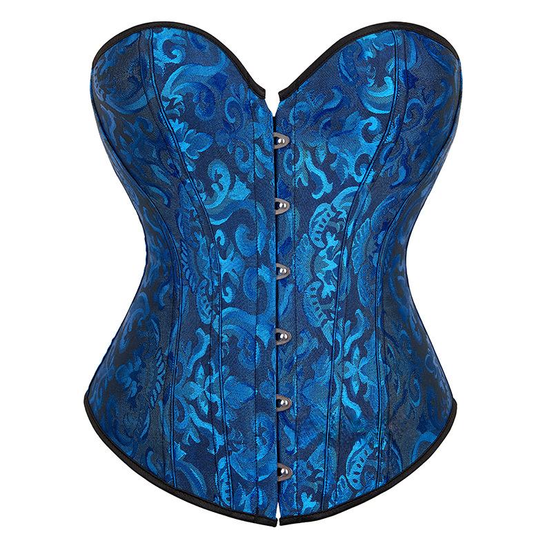 Damen Korsett Taillenkorsett Bauchweg Brautkleid Unterhose Unterwäsche Formende Weste Court Shapewear Korsett Bustier L dunkelblaue