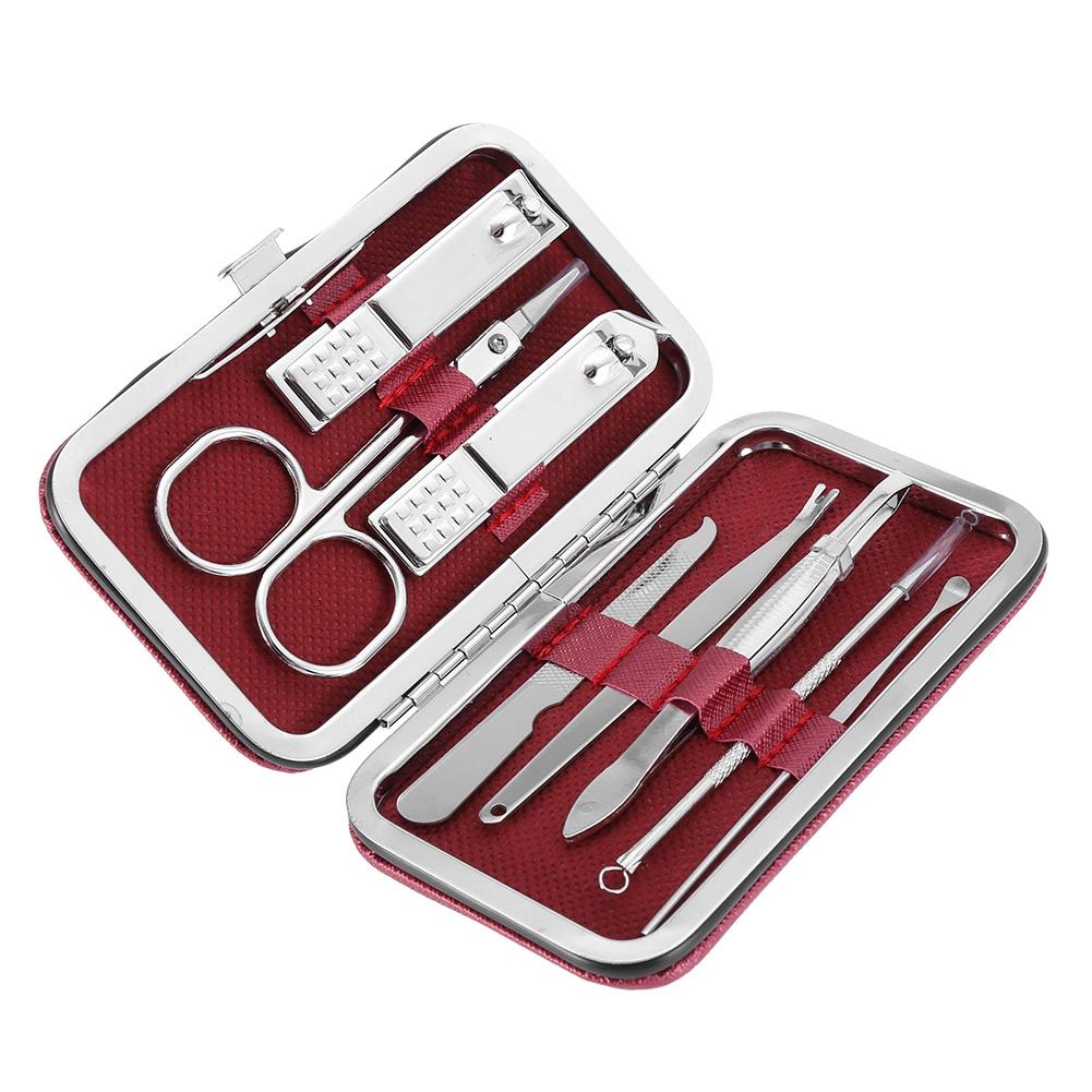 8 Pcs Edelstahl Nagel Schere Cutter Clippers Set Fingernagel Zehennagel (rot) rot