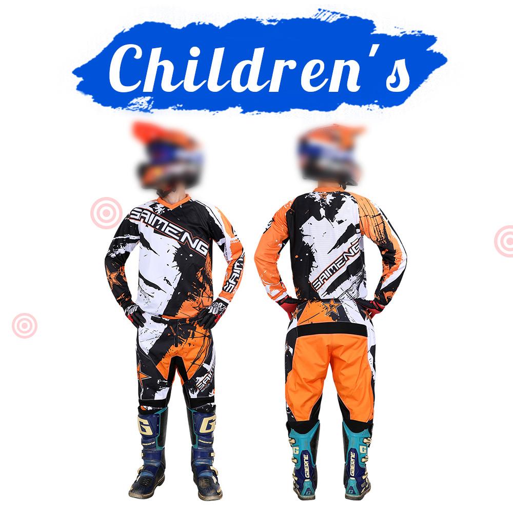 Motocross-Ausrüstungsset für Kinder 20 22 24 26 28 Rennanzug MX MOTO Jersey & Hose Kits Jugend Kinder Junge Mädchen Motorrad BMX Offroad Fahrrad Combo S-20