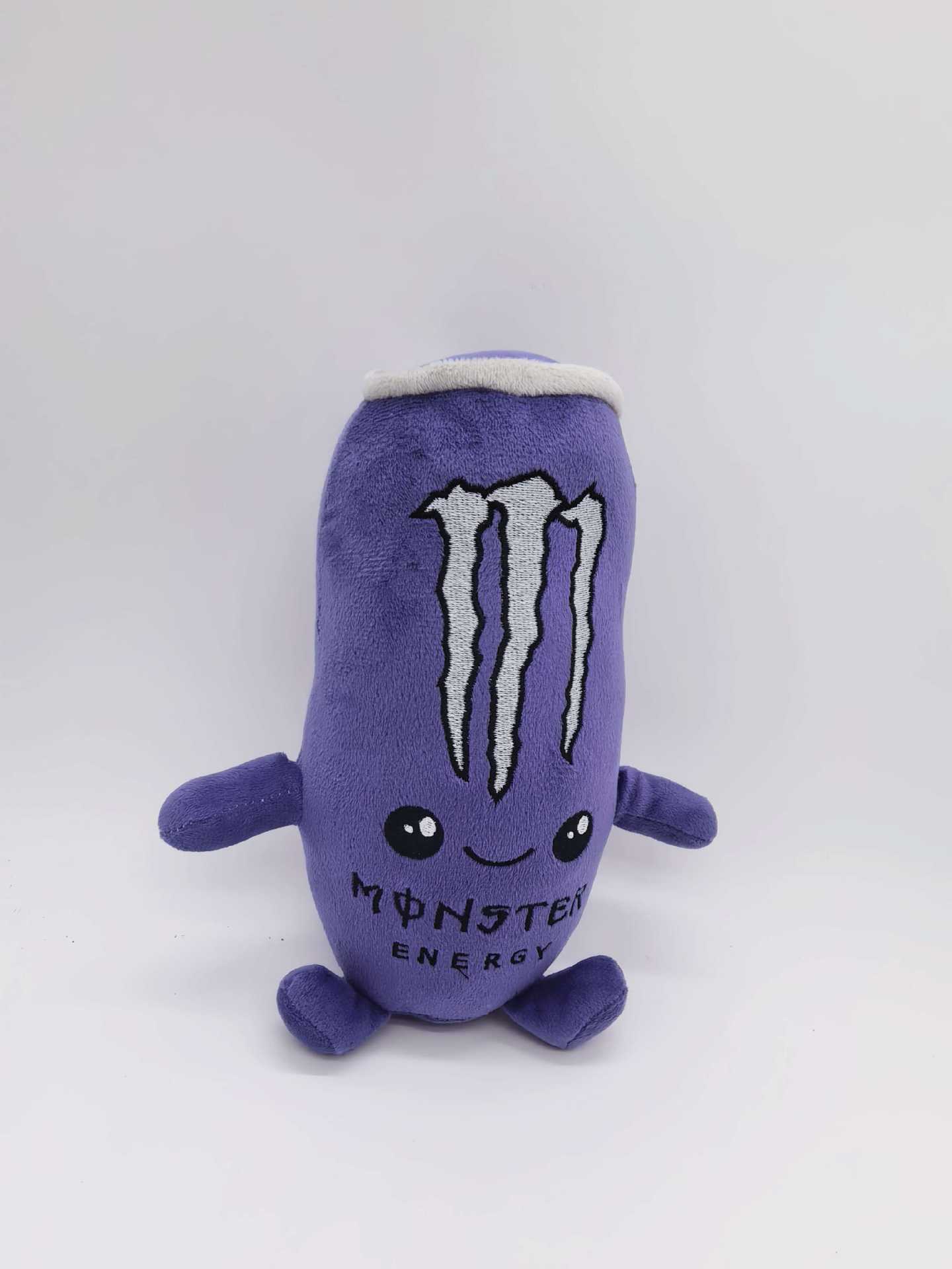 Monster Energy Zero Ultra White Energy Drink Plüschtier Niedriges Kissen Spielzeug Super Weiches Kuscheltier 25cm violett