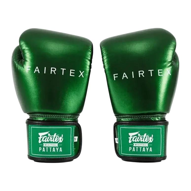 Fairtex Metallische Boxhandschuhe 16OZ Grün