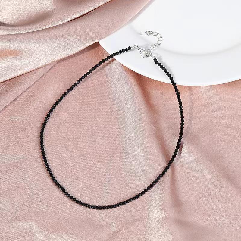 Mehrfarbige Spinell-Halskette für Damen - Naturstein-Kristall-Choker Schmuck Personalisierter Schmuck 45+5 CM