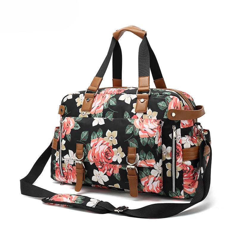 Duffle Bag Kurzstrecke Tragbar Bedruckt Reisetasche Große Kapazität Reisetasche Aufbewahrung Wasserdichtes Polyester Duffle Bag für Männer und Frauen