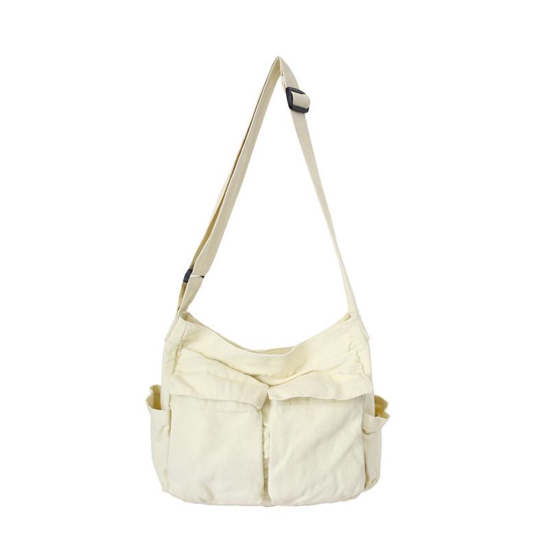 Frauen Schule Messenger Taschen Für Frauen Schulter Damen Designer Handtasche Feste Große Kapazität Casual Leinwand Schulter Weibliche Taschen