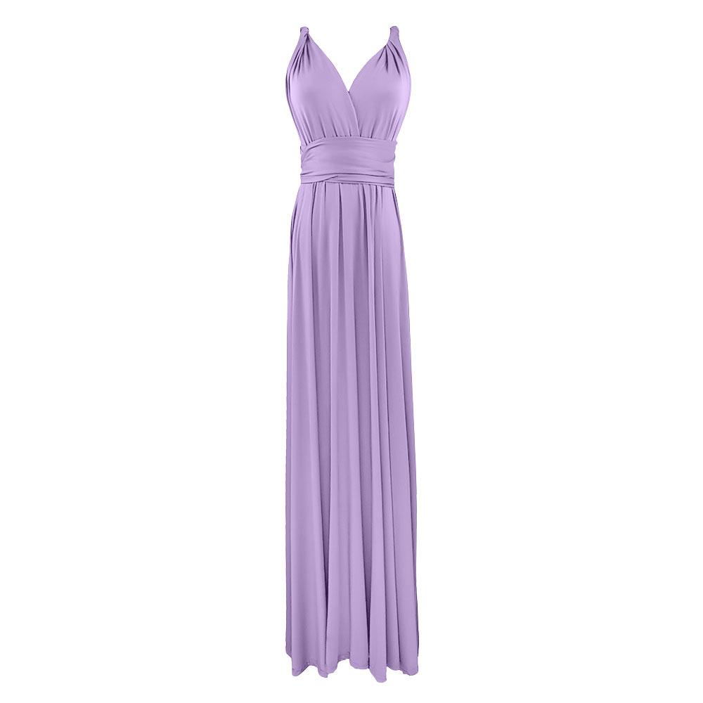 Sexy Frauen Boho Maxi Club Kleid Bandage Langes Kleid Party Multi-Wege Brautjungfern Cabrio Unendlichkeit S violett
