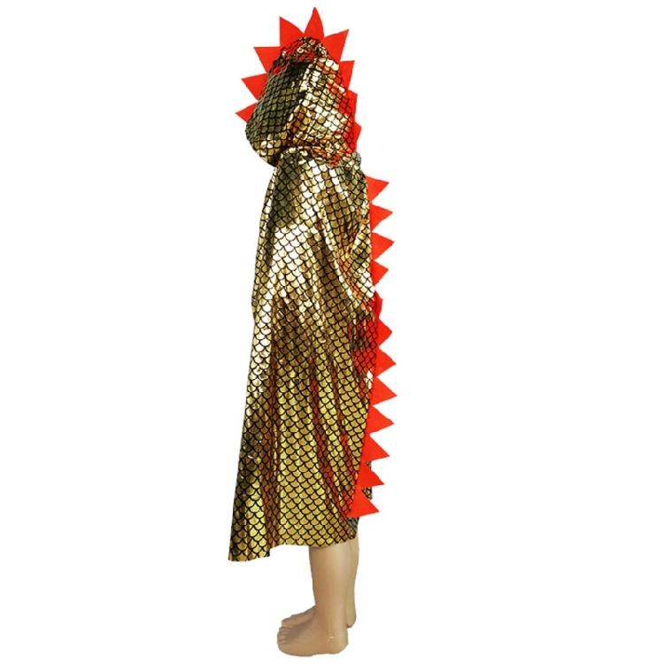 Dinosaurier Kostüme Dinosaurier Umhang Drachen Kapuzenumhang Jungen Mädchen Kleinkind Verkleidungskleidung Halloween Cosplay Kostüme gold