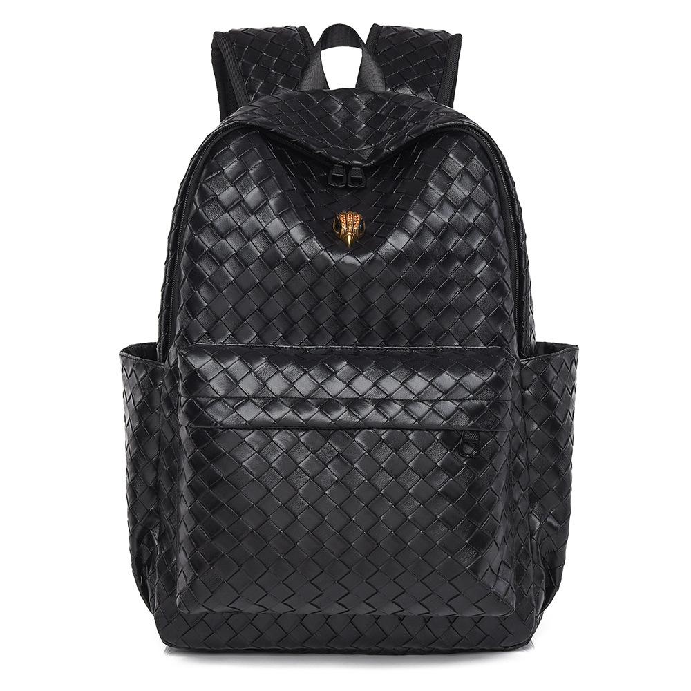 Rucksack Rucksack Trendige Leichte Ausflugstaschen für Männer und Frauen Tägliches Pendeln Schultaschen für Studenten schwarz