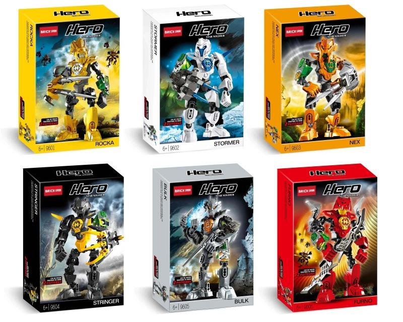 Hero Factory Star Warrior Bionicle Bausteine Furno Evo Kombinierter Roboter Mech Modell Bausteine Set Spielzeug für Kinder Weihnachtsgeschenke