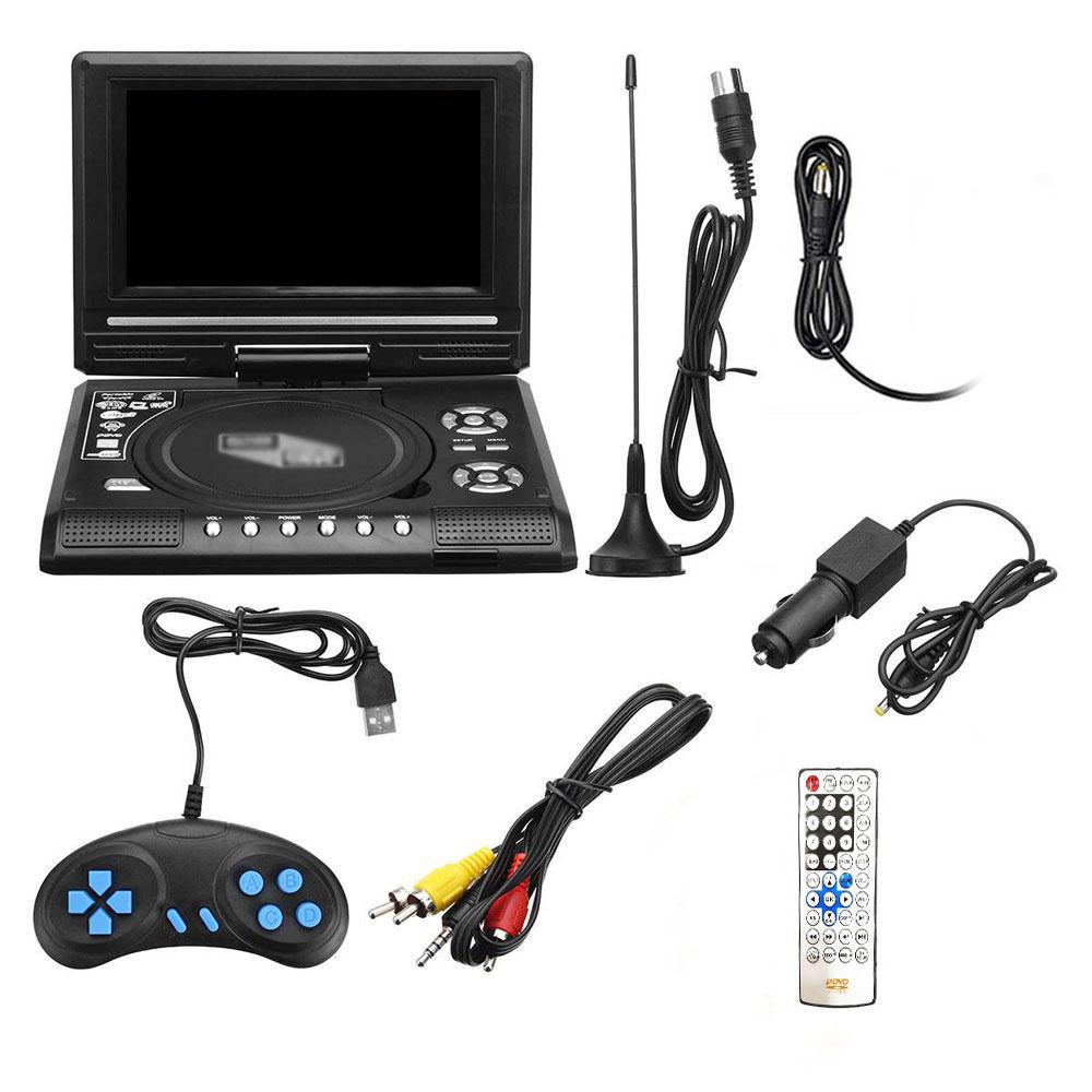 7,8 Zoll 16:9 Breitbild 270 Grad drehbarer LCD-Bildschirm Home Car TV DVD-Player Tragbare VCD Compact Disc US Plug bunt