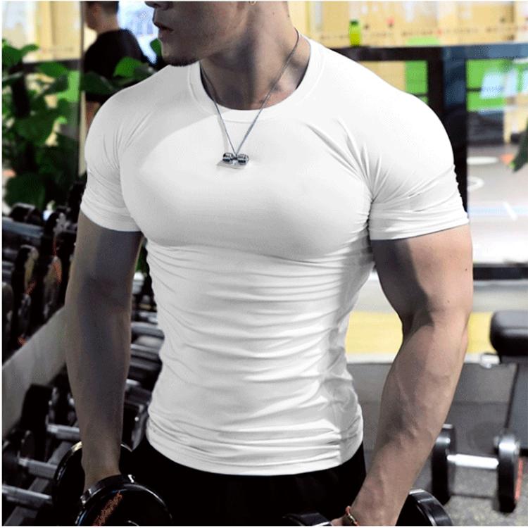 Frühling und Sommer Kurzarm Modisches Herren Einfarbiges Freizeit-Top Herren Herren XXXXXL weiß