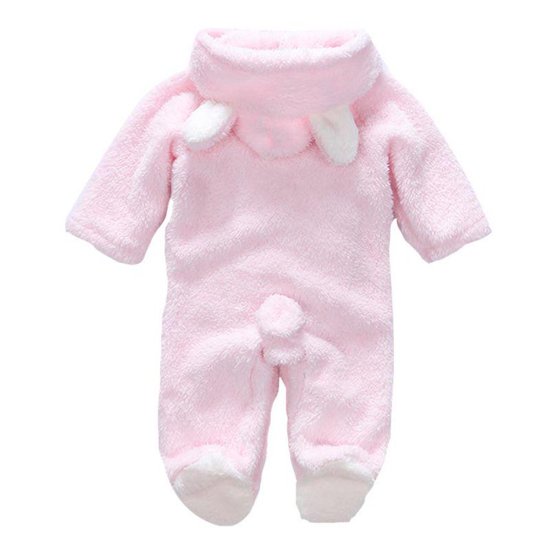 Warmer Strampler aus Korallenfleece für Babys, für Jungen und Mädchen 6-9m rosa
