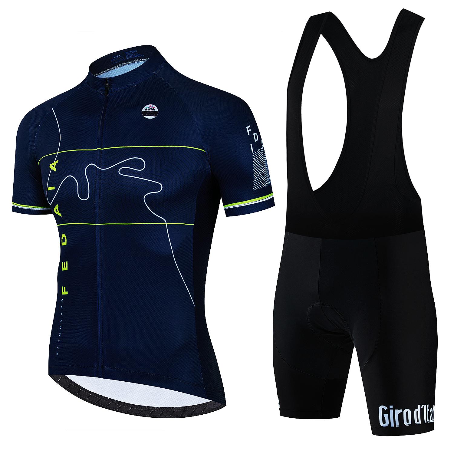 2025 Radsport-Set Sommer Herren Radtrikot Set Atmungsaktiv Schnelltrocknende Fahrradbekleidung Radbekleidung Kurze Fahrradtrikots XL