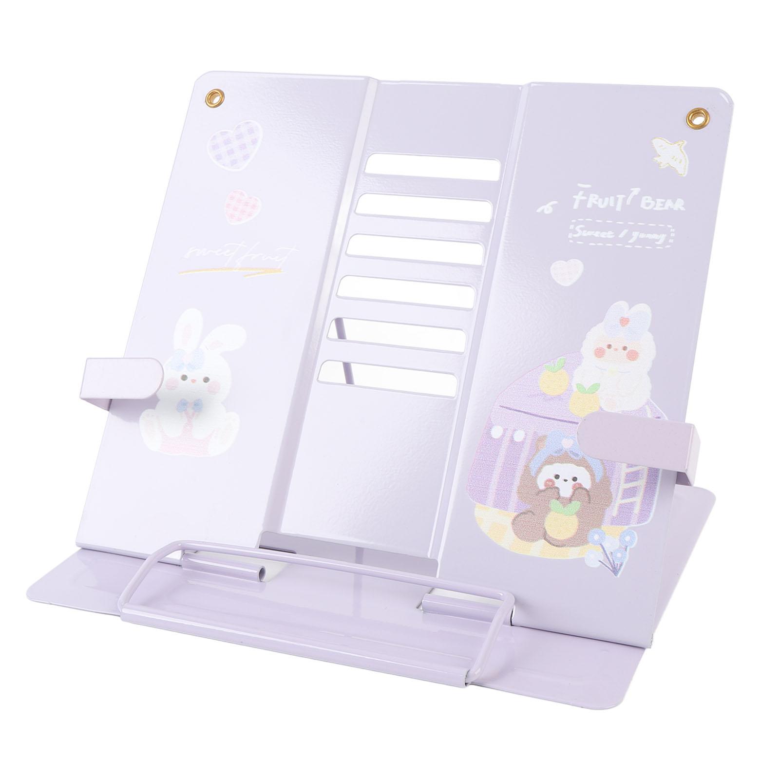 Buchhalter Schreibtisch Lese Aufsteller Stabil Metall Stahlplatte Verstellbar für Tablets Telefone Niedlich Cute Rabbit Pattern