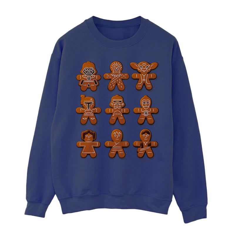 Star Wars Weihnachts-Lebkuchen-Sweatshirt für Herren L navy blau