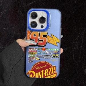 Lightning McQueen Passend für Apple 17Pro Handyhülle iPhone16 Farbe Silber 1514 Laser 13promax12xsm Apple 13/apple 14