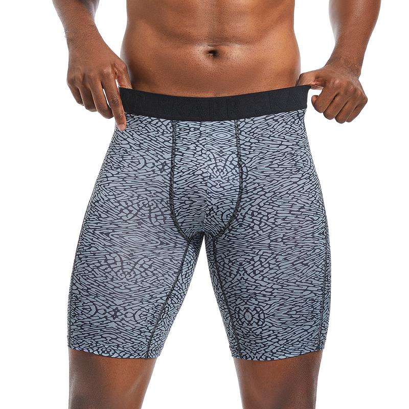 BONITOS 1 Stücke Lange Herren Unterhosen Belüften Boxer Unterwäsche Für Mann Höschen Einfarbig S grau