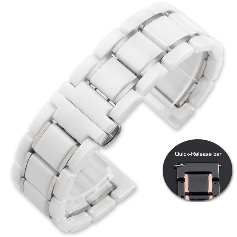 Keramikarmband 14 mm 15 16 17 18 mm 20 mm 22 mm Uhrenarmband für Huawei Ticwatch Uhren Damen Herren Mode Armbanduhren Band 15mm