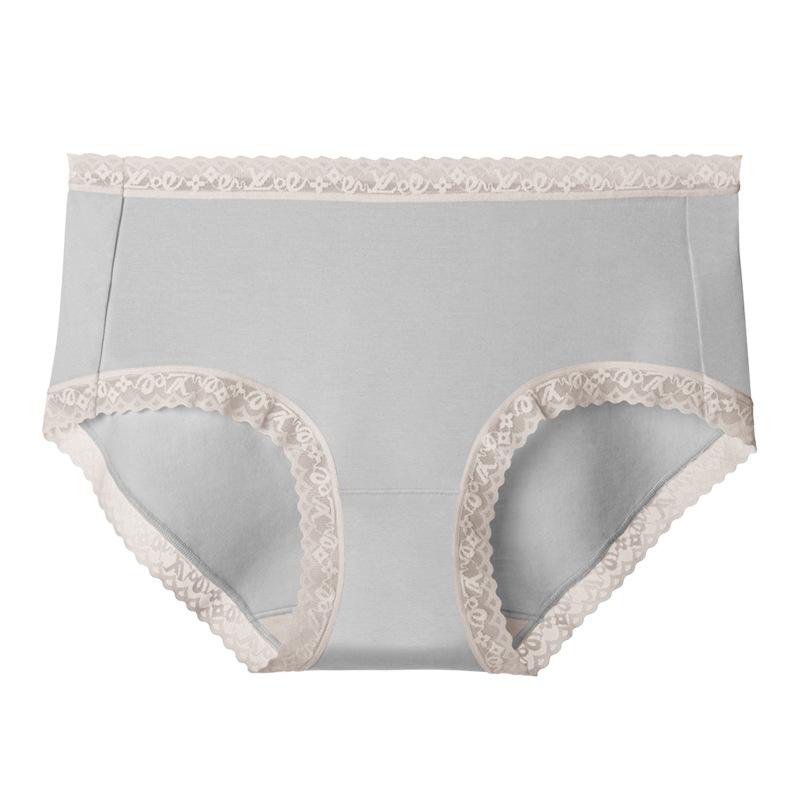 Baumwoll-Damenunterwäsche, antibakterielle Spitzenunterwäsche, mittlere Taille, Damen-Shorts, hochelastische Dreieckshose M