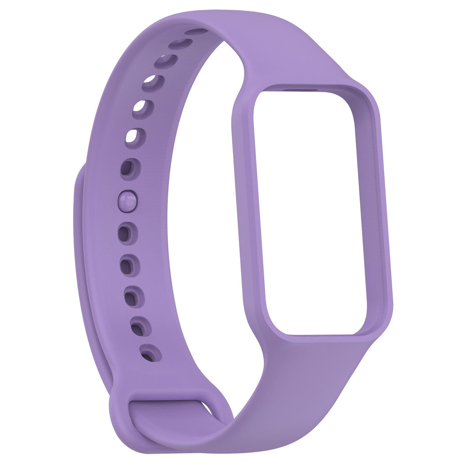 Silikon Armband Armband Für Xiaomi Mi Band 8 Aktive Armband SmartWatch Band Zubehör Für Mi Band 8 Aktive Zubehör For Mi Band 8 Active violett