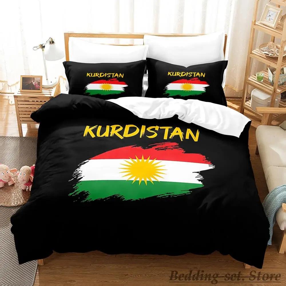 Kurdistan Flagge Bettwäsche Set Einzel Twin Voll Königin King Size Bett Set Erwachsene Kind Schlafzimmer Duvetcover Sets parure de lit Bett AU Single 140x210cm