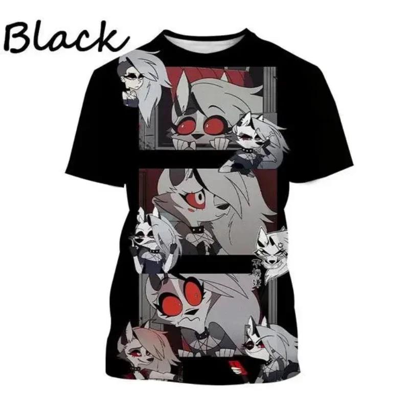 Helluva Boss Loona 3D-Druck Anime T-Shirt Mode personalisierte Herrenbekleidung Hip Hop Harajuku Street Unisex Übergroßes T-Shirt XS