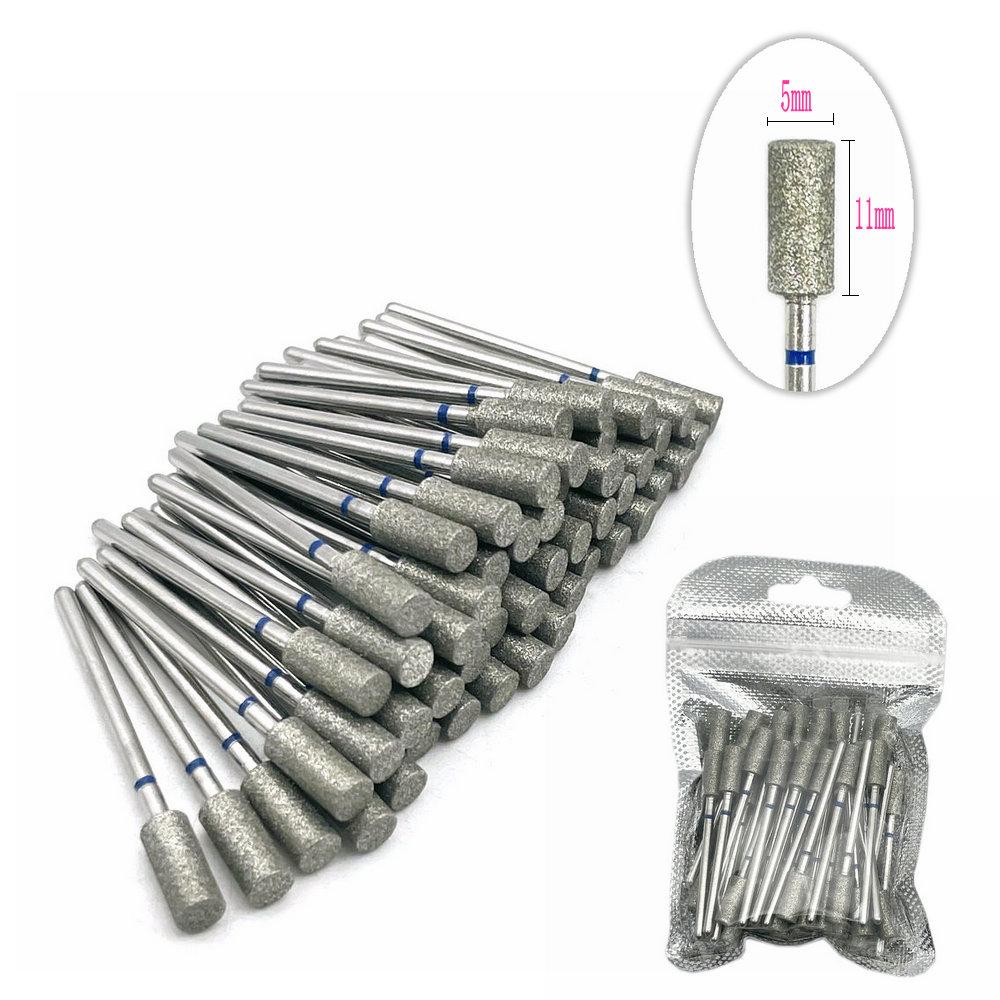 50 teile/satz Diamant Fräser Schleifen Bur Bohrer Bits Nagel Schleifen Polieren Polierer Nagel Bohrer Bits Bohrer Nagel Maniküre Bohrer 2,35mm schaft MA50