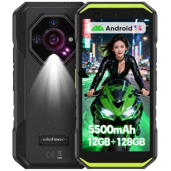Robustes Smartphone Ulefone Armor X32 12GB+128GB/2TB 5.65'' Unzerbrechliches Telefon Android 14 48MP Nachtsicht Dual-SIM/NFC Grün grün