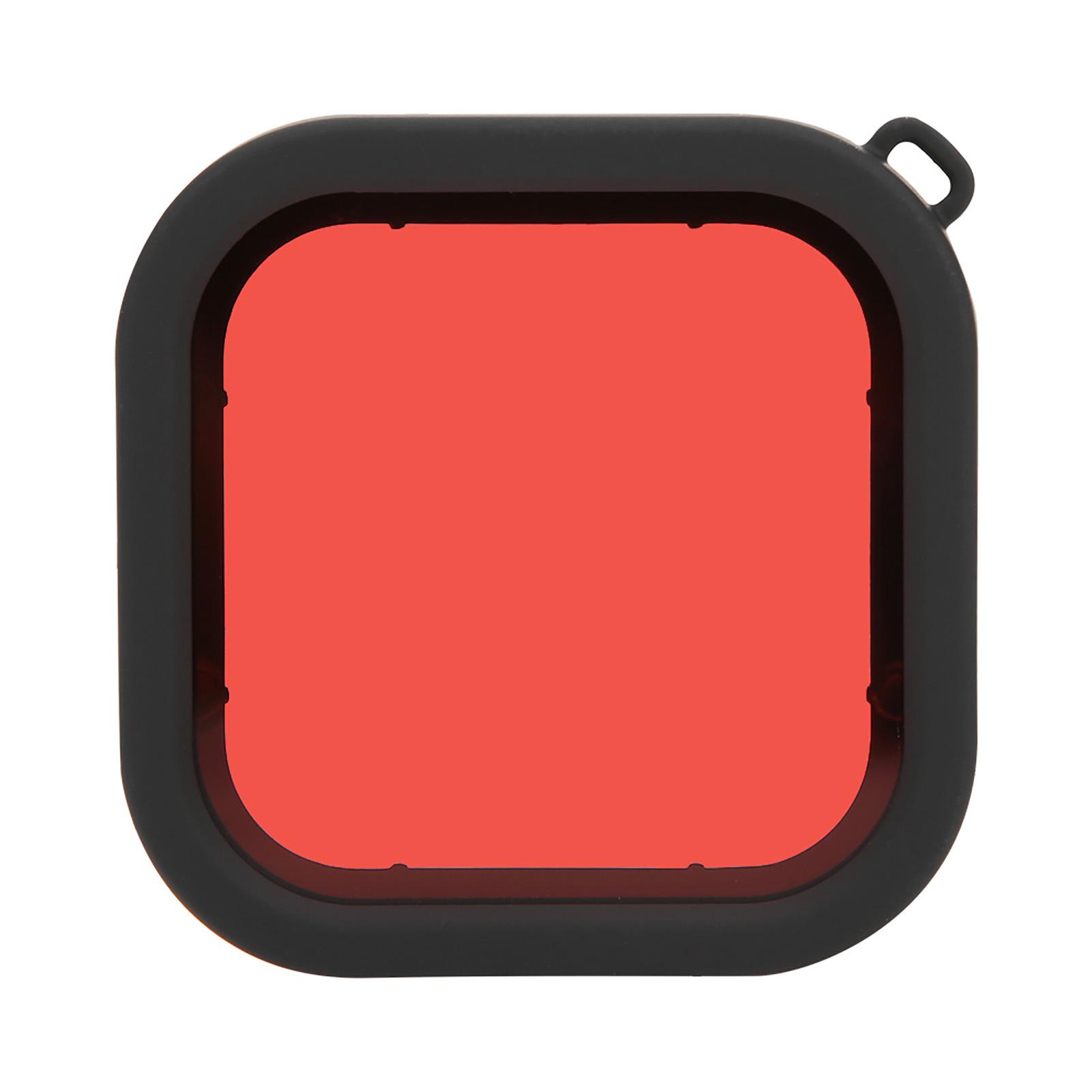 ABS-Tauchobjektivfilter mit Seil für GoPro 8 Action-Kamera, wasserdicht, Shellred rot