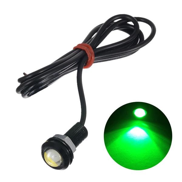 18mm Auto Eagle Eye Wasserdichte Led Auto Licht 12V Ersatz Rückfahr Parkplatz Kamera Signal Auto Drl Lampe Auto styling 1Pc grün