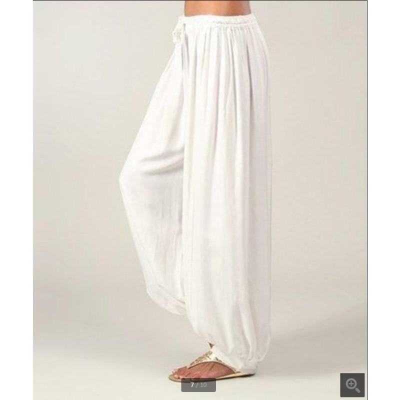 Mode Lässige Damen Harlan Hose Übergröße Locker zum Schnüren Frühling Sommer Gerades Bein Lange Hose Elegant Einfarbig Übergroße Hose 961 XXL