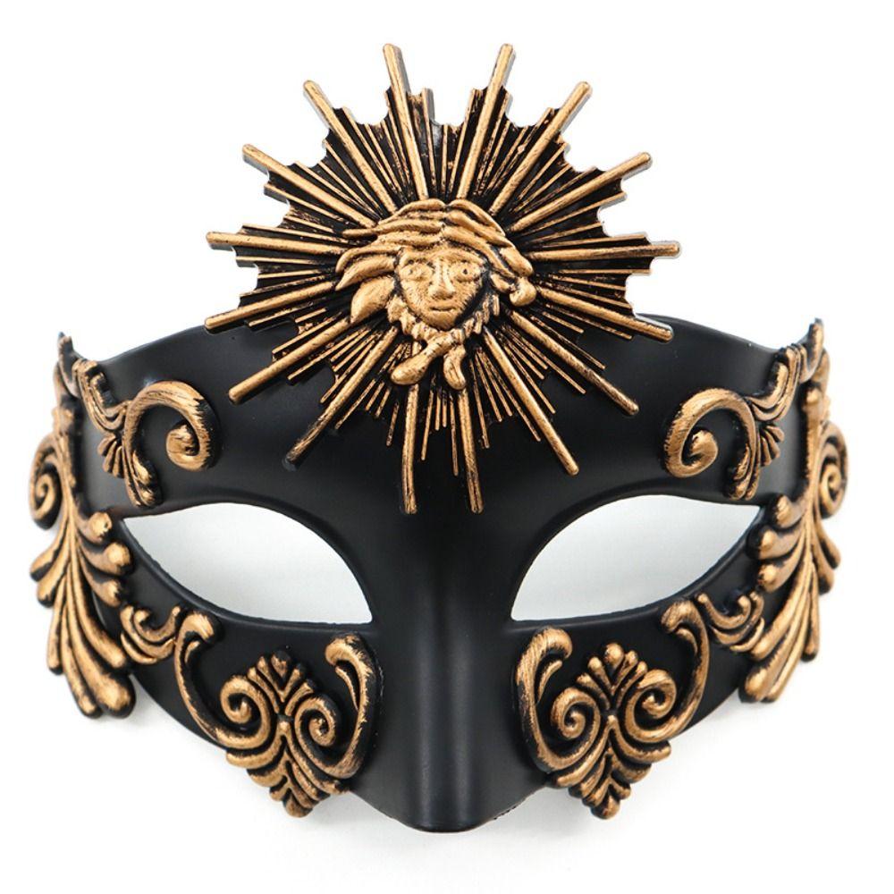 Requisiten Karnevalskostüm Requisiten Party Cosplay Requisiten Halbgesichtsmaske Halloween Masken Abschlussball Partyzubehör Black&Bronze-B