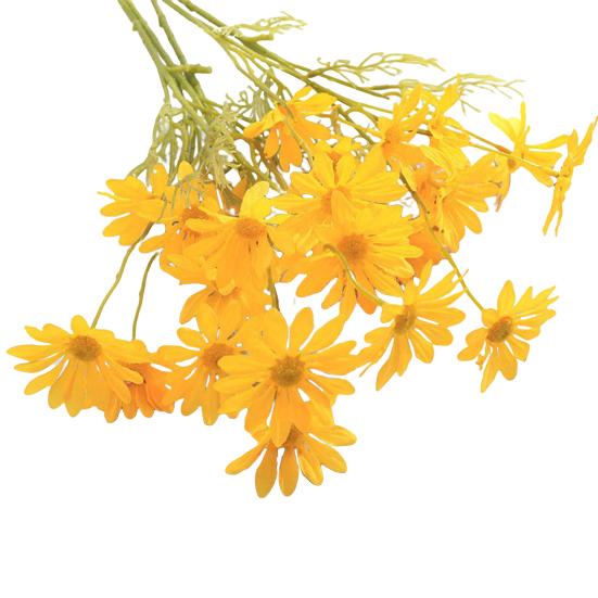 Künstliche Pflanzen, schöne helle Farbe, abnehmbare künstliche Blume, tragbar, gefälschte Anthemum-Blumen, künstliche Pflanzen für Party gelb