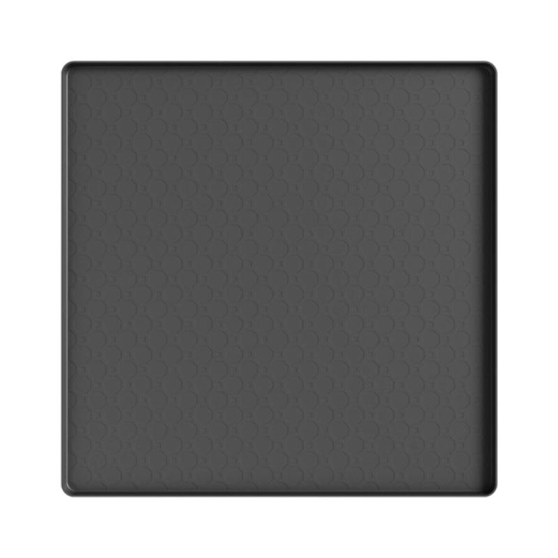 50x50cm Kühlschrank Silikonmatte Rutschfest Tropfschale Erhöhter Rand Zum Schutz von Böden Kühlschrank Silikonmatte Silikon Kühlschrank schwarz