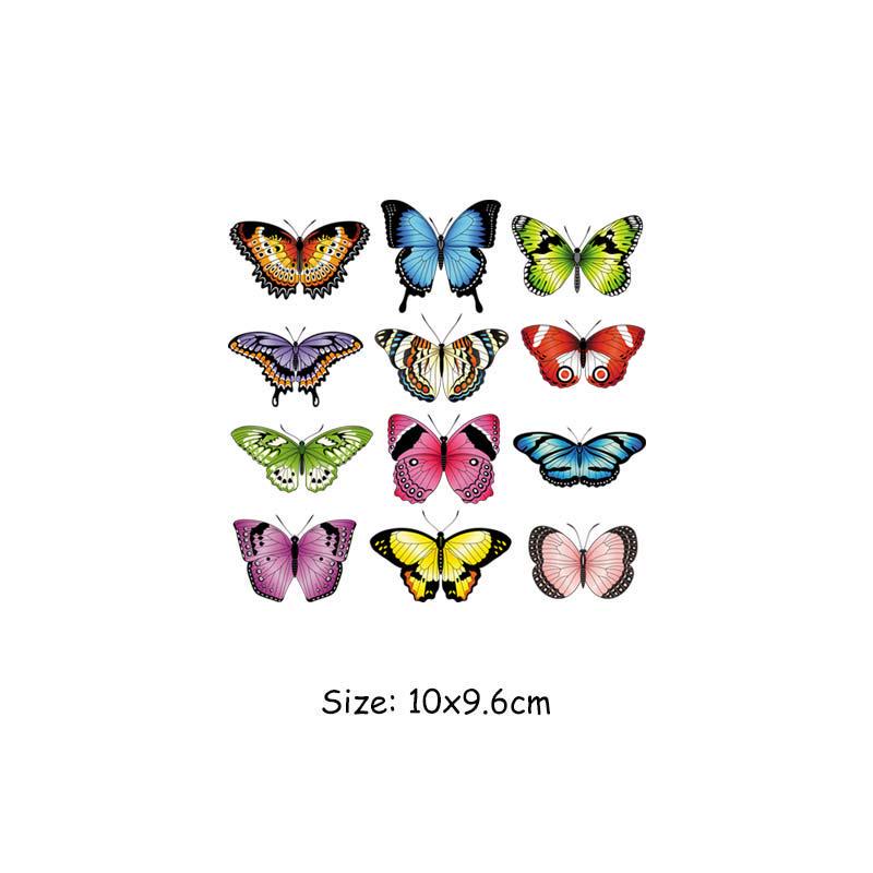Farben Schmetterling Applikation auf Kleidung Thermotransfer Streifen DIY T-Shirt waschbare Kleidung Aufkleber Schmetterling Dekor Patch
