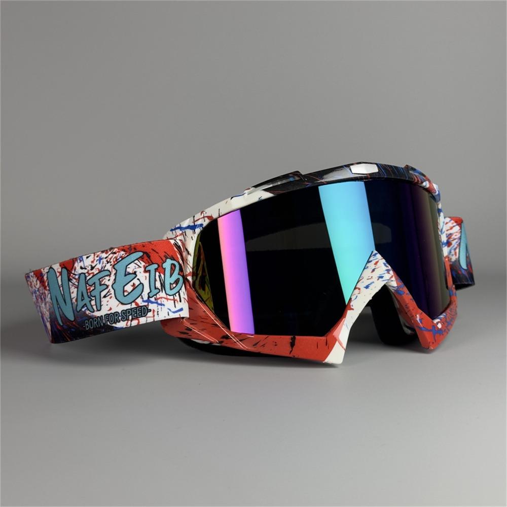 MX Reit-Ski-Brille Mountainbike-Motorrad-Brille Radsport-ATV-Brille für Jugendliche Kinder Red colorful