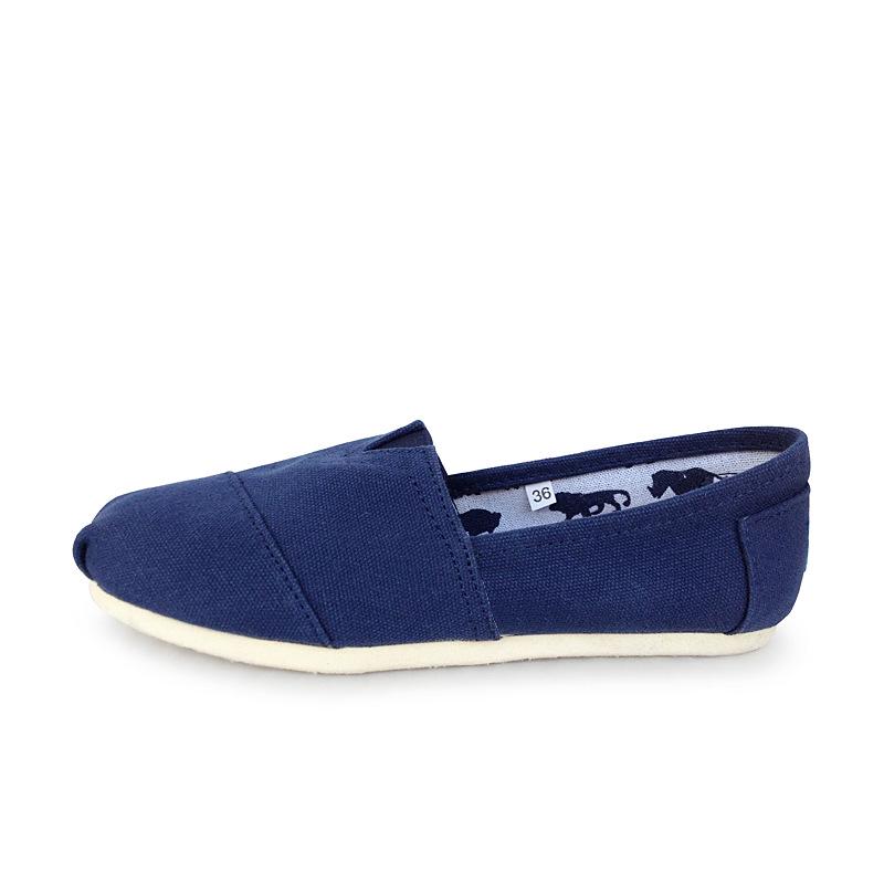 Neue 2025 Canvas-Schuhe Herren- und Damen-Slipper einfarbig Toms-Schuhe Thomas Stoffschuhe Mary-Schuhe bequem und vielseitig 39 blau