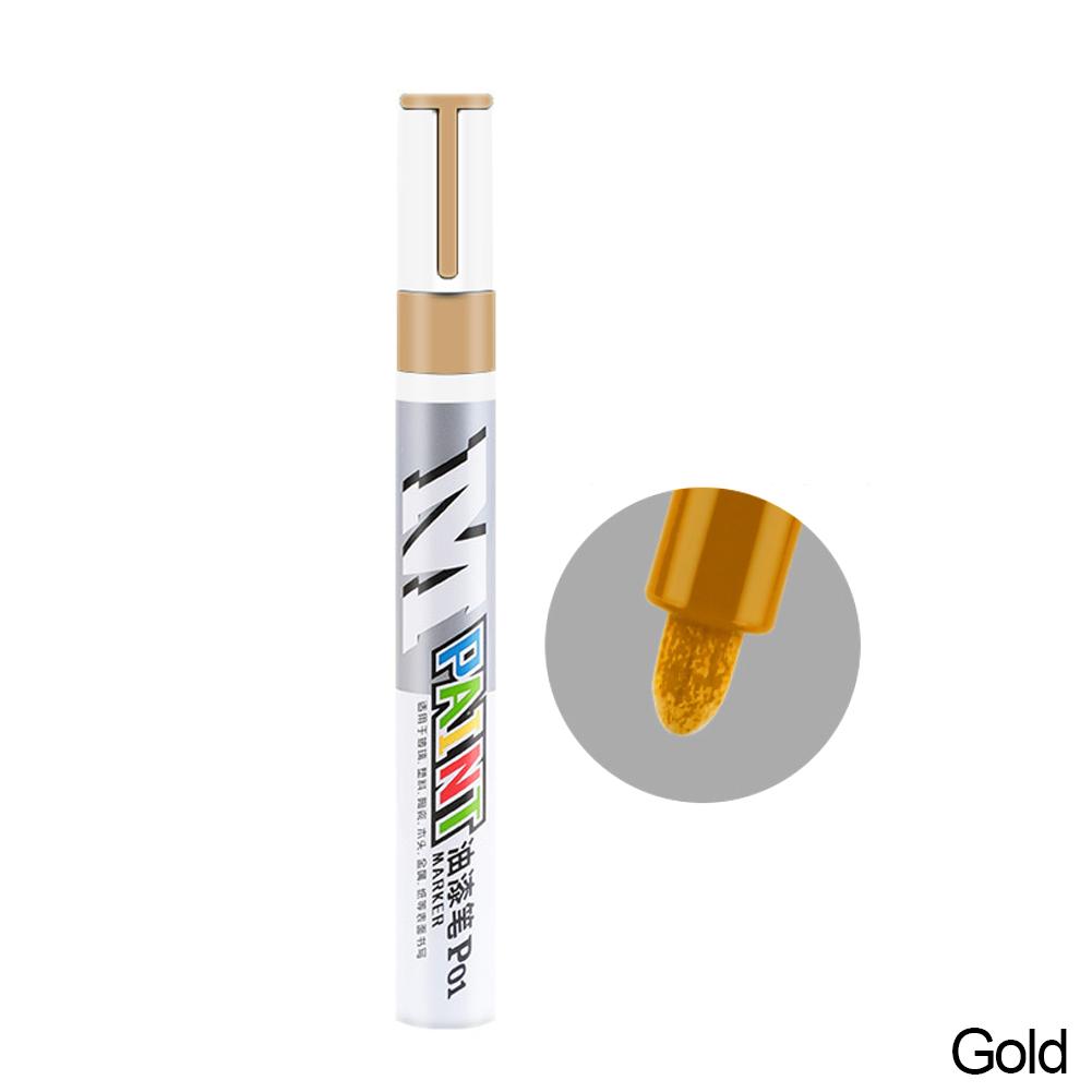 Auto Metall Lack Marker Stift Auto Lack Stift Fahrzeug Reifen Farbe Marker Für Auto Styling Werkzeug gold