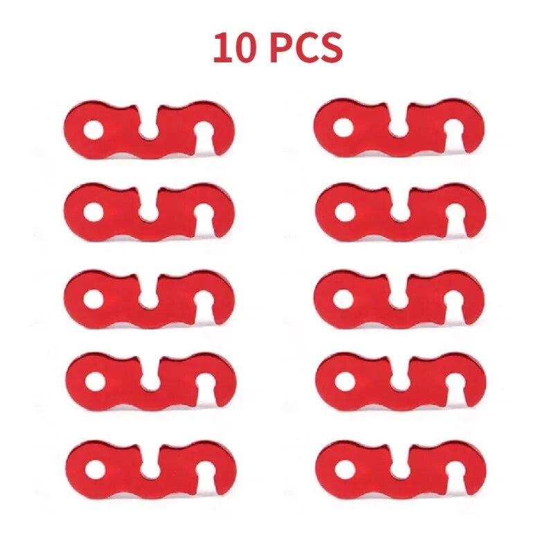 10 stücke Einstellbare Camping Zelt Schnur Seil Schnalle S Typ Spanner Verschluss Kit Outdoor Camping Zelte Sicherung Zubehör