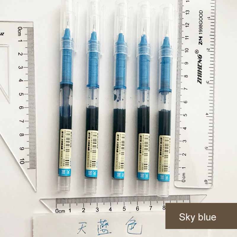 0,5 mm Schnelltrocknend Große Kapazität Glatte Rollerballstifte Gelstift Nadelspitze Feine Linie Schreiben Schul- & Bürobedarf 1pc himmelblaue