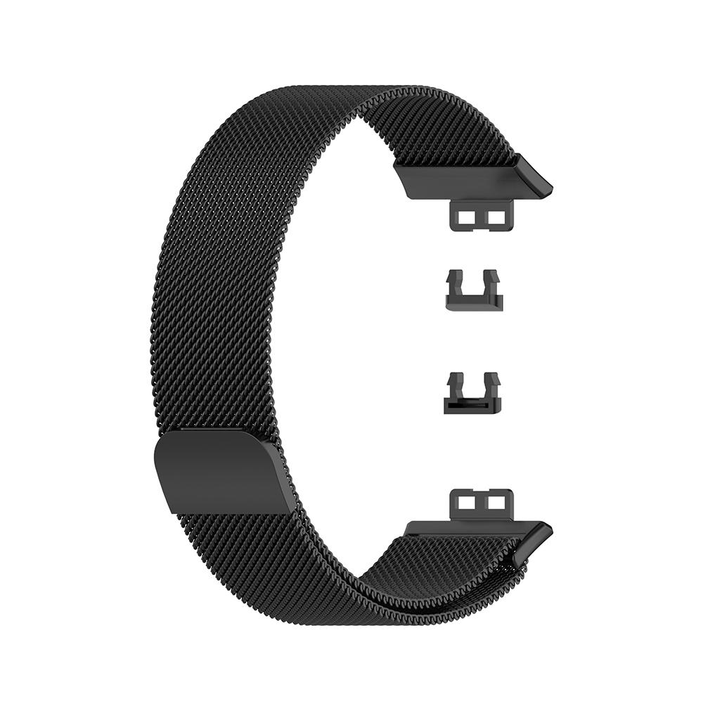 Milanese-Armband für Huawei Watch Fit Smart Watch-Band. Ersatzarmband für Huawei Watch Fit-Armband schwarz