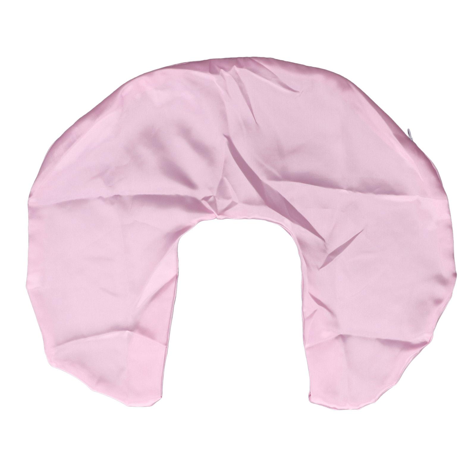 Satin Stillkissenbezug Weich Waschbar Atmungsaktiv Kompatibel Hautfreundlich Stillkissen rosa