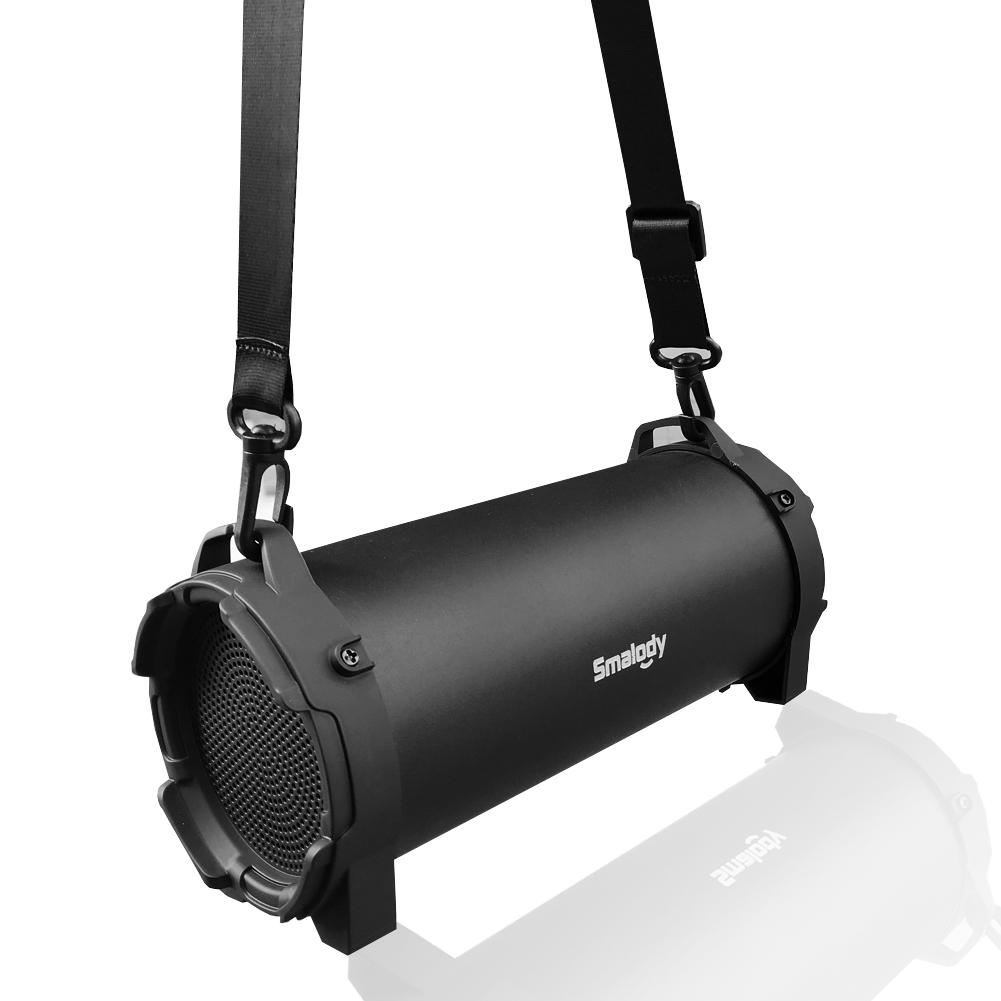 Hochleistungs-Subwoofer, Freisprecheinrichtung, kabellos, tragbar, Bluetooth 5.0-Lautsprecher, Surround-Sound, Stereo, für den Außenbereich, USB/AUX/TF-Karte für Telefon-PC 1500mAh schwarz