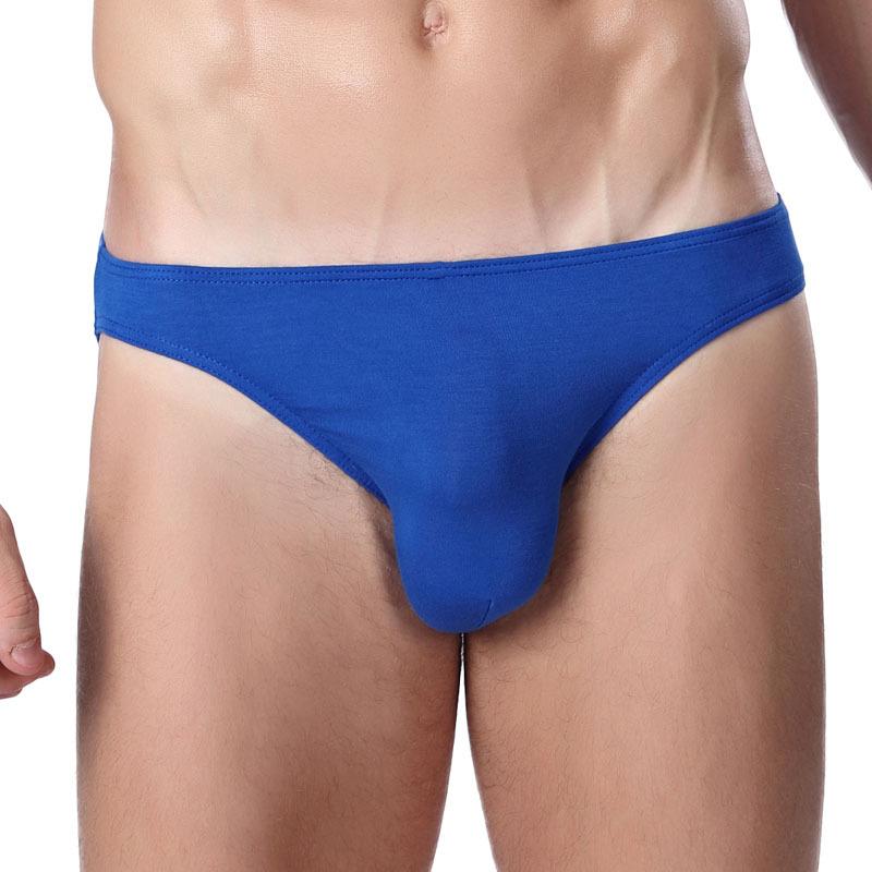 Sommer Sexy Unterhosen Modal Flexible Herren Slips Einfarbige Unterwäsche Atmungsaktive Seidige mittlere Taille Flaches Schwimmen Schnell trocknend Transparenter dünner Boxer 4XL blau