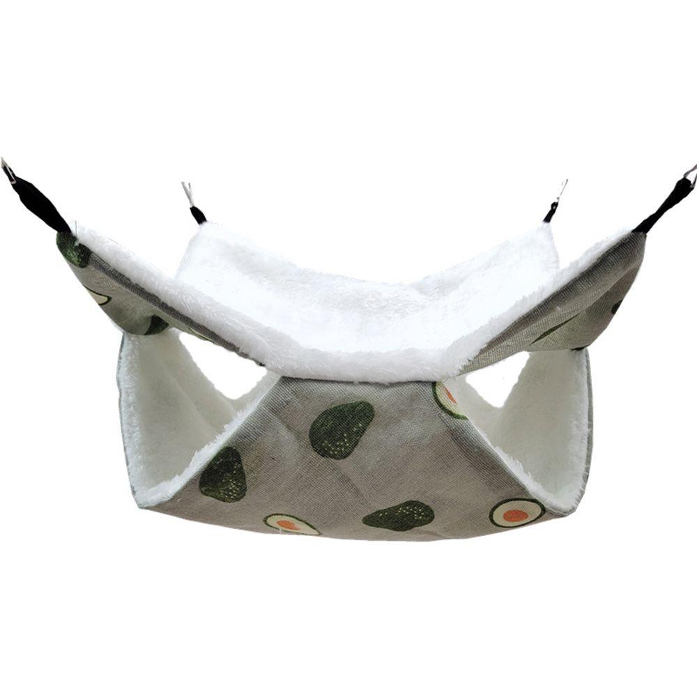 Haustierbedarf, Frettchen, Ratte, doppellagig, warmer Haustier-Schlafsack, Hamsterkäfig, Haustier-Hängematte, Eichhörnchenbetten 34x34cm-Avocado