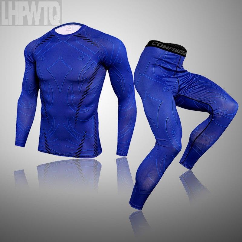 Sportbekleidung für Herren, Sportanzüge, 3D-Schädel, Kompressions-Herren-Komplettanzug, Trainingsanzug, Fitnesskleidung, Größe S-4XL S